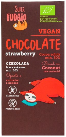 Glutenfreie BIO-Erdbeerschokolade 80g