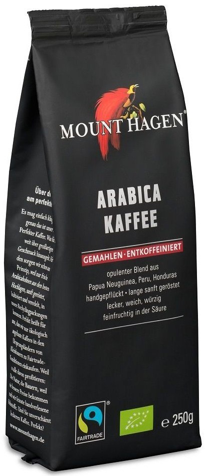 Gemahlener Kaffee Entkoffeiniert BIO 100% Arabica 250g