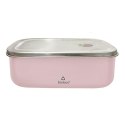 Lunchbox Stahl Pink Mit Fach 800ml